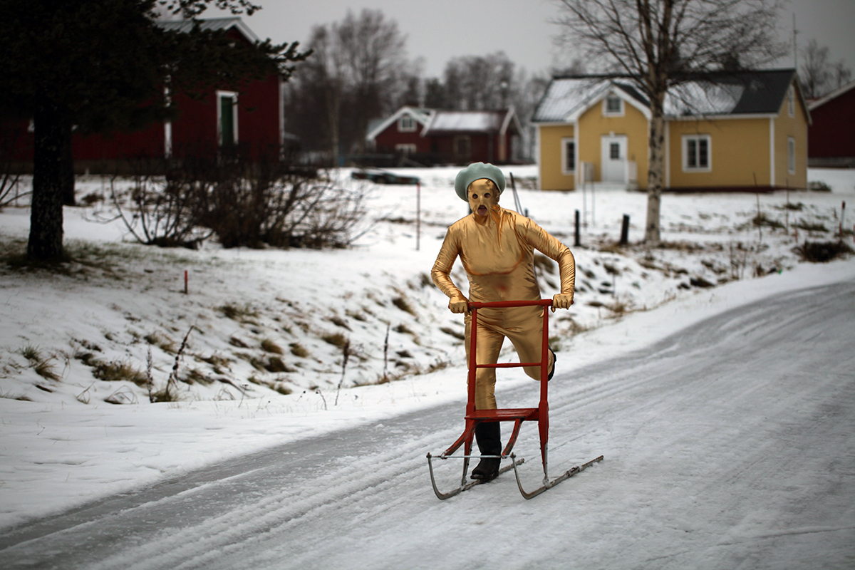 Jean Francois Regnard arrives in Lainio. Photo: Gustaf Nordenskiöld